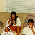 AUS NT AliceSprings 1992 CycadApt TacoParty AbbottRocketAndSonya 001 : 1992, 8 Cycad Place, Alice Springs, Australia, NT, Parties, Taco's & Twister