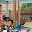 USA ID Boise 7011WestAshland 2003AUG02 Party FitzysPool 004  Susan and Jim Kaspar dropped in for a sherbet or two. : 2003, 7011 West Ashland, Americas, August, Boise, Date, Events, Fitzy's Pool Party, Idaho, Month, North America, Parties, Places, USA, Year
