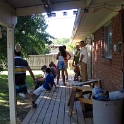 USA ID Boise 7011WestAshland 2004AUG07 Party FitzysPool 005  The crew making good use of the deck I just finished that morning. : 2004, 7011 West Ashland, Americas, August, Boise, Date, Events, Fitzy's Pool Party, Idaho, Month, North America, Parties, Places, USA, Year