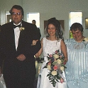 USA TX Dallas 1999MAR20 Wedding CHRISTNER Ceremony 006  The bride-to-be accompanied by her parents, Marc and Nancy. : 1999, Americas, Christner - Mike & Rebekah, Dallas, Date, Events, March, Month, North America, Places, Texas, USA, Wedding, Year