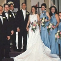USA TX Dallas 1999MAR20 Wedding CHRISTNER Ceremony 011  The Bridal party consisted of: Mark Fitzgerald (groomsman), Will Mobley (groomsman), Aaron Boardman (best man), Michael (groom), Rebekah (bride), Ravanna Candy (bridesmaid), Ruth Fitzgerald (bridesmaid), and Katie Christner (matron-of-honor). : 1999, Americas, Christner - Mike & Rebekah, Dallas, Date, Events, March, Month, North America, Places, Texas, USA, Wedding, Year
