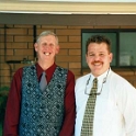 AUST NT AliceSprings 2002OCT19 Wedding SYMONS Ceremony 023  I reckon this would have to be the first time Lyall Hughes wore a tie without being called the defendant!!!! : 2002, Alice Springs, Australia, Date, Events, Month, NT, October, Places, Symons - Gavin & Cindy, Wedding, Year