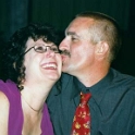 AUST NT AliceSprings 2002OCT19 Wedding SYMONS Reception 015  Room please!!!   Isobel Teer and Andrew Bruhn saying G'day. : 2002, Alice Springs, Australia, Date, Events, Month, NT, October, Places, Symons - Gavin & Cindy, Wedding, Year