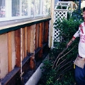 USA ID Boise 1112North7th 1997OCT TrimRepair 001  As part of the trim repairs, we found the porch siding was rotted and it had no insulation. : 1112 North 7th, 1997, Americas, Boise, Exterior, Fitzy's Poverty Palaces, Idaho, North America, October, Repairs, Trim, USA