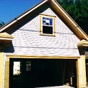 USA ID Boise 1112North7th 1999SEPT Garage 006  The shed ended up measuring 36 feet by 32 feet with a downstairs ceiling of 9 feet while the upstairs was 8 feet. : 1112 North 7th, 1999, Americas, Boise, Exterior, Fitzy's Poverty Palaces, Idaho, North America, September, Shed, USA