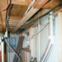 USA ID Boise 7011WAshland LL Office 2002JUL13 001  When installing the previous dryer vent, they just hacked a hole through the floor. : 2002, 7011 West Ashland, Americas, Boise, Idaho, July, North America, Office, USA
