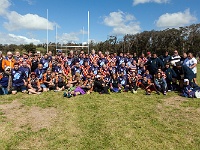 ARG BA MarDelPlata 2014SEPT26 GO Team Dingoes SuperAlacranes 003 : 2014, 2014 - South American Sojourn, 2014 Mar Del Plata Golden Oldies, Alice Springs Dingoes Rugby Union Football CLub, Americas, Argentina, Buenos Aires, Date, Golden Oldies Rugby Union, Mar del Plata, Month, Parque Camet, Patagonia - Super Alacranes, Places, Rugby Union, September, South America, Sports, Team Photos, Teams, Trips, Year