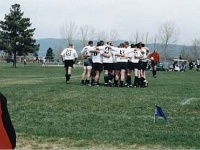 USA MT Missoula 2002MAY04 Lions vs NorthIdahoOsprey 001  The boys having a bit of a chin wag before getting starting. : 2002, 43rd State Crimson Lions, Americas, Maggotfest, May, Missoula, Montana, North America, North Idaho - Osprey, Rugby Union, USA