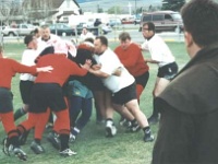USA MT Missoula 2002MAY05 Lions vs TexasMercenaries 003  Yes, the dude has a pink bunny's head on. : 2002, 43rd State Crimson Lions, Americas, Maggotfest, May, Missoula, Montana, North America, Rugby Union, Texas - Mercenaries, USA