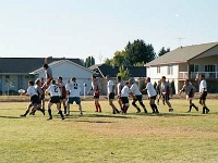 USA ID CoeurDAlene 2002SEPT21 Lions vs UofM Jesters 015  A move we forwards put together that sees me running around the front of the lineout. Works pretty well. : 2002, 43rd State Crimson Lions, Rugby Union, September, University of Montana - Jesters