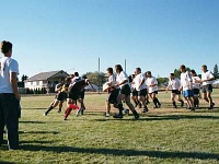 USA ID CoeurDAlene 2002SEPT21 Lions vs UofM Jesters 018  Stop throwing the ball to me, I'm an old bugger and I'm getting puffed. : 2002, 43rd State Crimson Lions, Rugby Union, September, University of Montana - Jesters