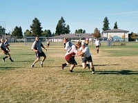USA ID CoeurDAlene 2002SEPT21 Lions vs UofM Jesters 021  Brian, one of our Canadian brethren, going for a gallup. : 2002, 43rd State Crimson Lions, Rugby Union, September, University of Montana - Jesters