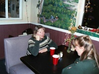 USA ID Boise 2002DEC14 Lions ChristmasParty 015  Sue doing what all girls do best, when not keeping Hippo in line that is. : 2002, 43rd State Crimson Lions, Americas, Boise, Christmas, December, Idaho, North America, Rugby Union, USA