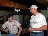 USA ID Boise 2004JAN25 Lions RosebudTavern 002  Carny and Ox blowing the froth off a couple of coldies, and why wouldn't you??? : 2004, 43rd State Crimson Lions, Americas, Boise, Idaho, January, North America, Rosebud Tavern, Rugby Union, Team Meeting, USA