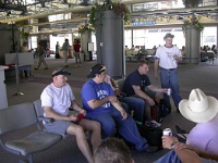 USA ID Boise 2003APR11 Lions Airport 002  DJ, Sweetheart, Flamingo, Tea Bag &amp; Carney round out the rest of the ratbags that flew out of Boise that afternoon. : 2003, 43rd State Crimson Lions, Airport, Americas, April, Boise, Idaho, North America, Rugby Union, USA