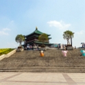 AS CHN NW SHA Xian 2017AUG12 BellTower 002  The Bell Tower and was erected in 1384 during the  " Ming Dynasty "  by  " Emperor Zhu Yuanzhang "  as a way to dominate the surrounding countryside and to provide early warning of imminent attacks by rival rulers. : 2017, 2017 - EurAisa, Asia, August, Bell Tower, China, DAY, Eastern Asia, Northwest, Saturday, Shaanxi, Xi'an