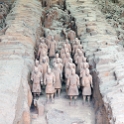 AS CHN NW SHA Xian 2017AUG14 TA Pit1 006  It is the largest pit in the burial grounds of   Emperor Qin Shi Huang  , the first emperor of the first unified dynasty of Imperial China. : 2017, 2017 - EurAisa, Asia, August, China, DAY, Eastern Asia, Lintong, Monday, Northwest, Pit 1, Shaanxi, Terracotta Army, Xi'an