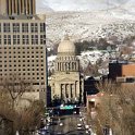 2004JAN25 USA ID Boise Cityscape 007  There's the Capitol building trying to sneak around. : 2004, Americas, Boise, Idaho, January, North America, USA