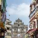 AS CHN SC MAC SA 2017AUG29 StPaul 002  The church was destroyed by a fire, during a typhoon on January 26th 1835 and now consist of the southern stone façade - intricately carved between 1620 and 1627, by Japanese Christians in exile from their homeland. : - DATE, - PLACES, - TRIPS, 10's, 2017, 2017 - EurAsia, Asia, August, China, Day, Eastern, Macau, Month, Ruins Of St Paul, Santo António, South Central, Tuesday, Year