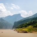 AS CHN SW CHO FEJ QutangGorge 2017AUG21 YangtzeRiver 005  Qutang is the first of the three ( the other two being Wu and Xiling ) that make up the  " Three Gorges Reservoir "  system. It measures 5 miles (8 kilometres) in length and is the narrowest of the gorges at 500 feet (150 metres) wide. : - DATE, - PLACES, - TRIPS, 10's, 2017, 2017 - EurAsia, Asia, August, China, Chongqing, Day, Eastern, Fengjie County, Monday, Month, Qutang Gorge, Southwest, Year