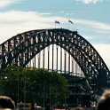 AUS NSW Sydney 2001JUL08 HarbourBridge 005  The bridge was opened on March 19th 1932 after six years of construction. : 1999 - Get In Get Out, No Mucking About Australian Trip, 2001, Australia, Date, Harbour Bridge, July, Month, NSW, Places, Sydney, Trips, Year