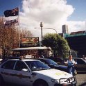 AUS NSW Sydney 2001JUL09 HarrysCafeDeWheels 001  You wouldn't be an Aussie if you didn't take ya mates down to  >Harry's Cafe De Wheels , for a fair dinkum maggot bag and dead horse (a meat pie and tomato sauce). : 1999 - Get In Get Out, No Mucking About Australian Trip, 2001, Australia, Date, Harrys Cafe DeWheels, July, Month, NSW, Places, Sydney, Trips, Year