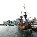 AUS NSW Sydney 2010SEPT25 DarlingHarbour 009  The Australian-built replica of  Captain James Cook's  vessel, the  HMB Endeavour . : 2010 - No Doot Aboot It Eh! Tour, Australia, Darling Harbour, NSW, Places, Sydney, Trips