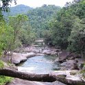 AUS QLD Babinda 2001JUL17 Boulders 004  This a popular local swimming hole that has claimed many a life. The Boulders is apparently steeped in Aboriginal myth and legend. : 2001, 2001 The "Gruesome Twosome" Australian Tour, Australia, Babinda, Boulders, Date, July, Month, Places, QLD, Trips, Year